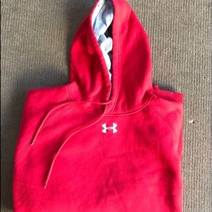 Plain Red Under Armour Hoodie